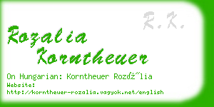 rozalia korntheuer business card